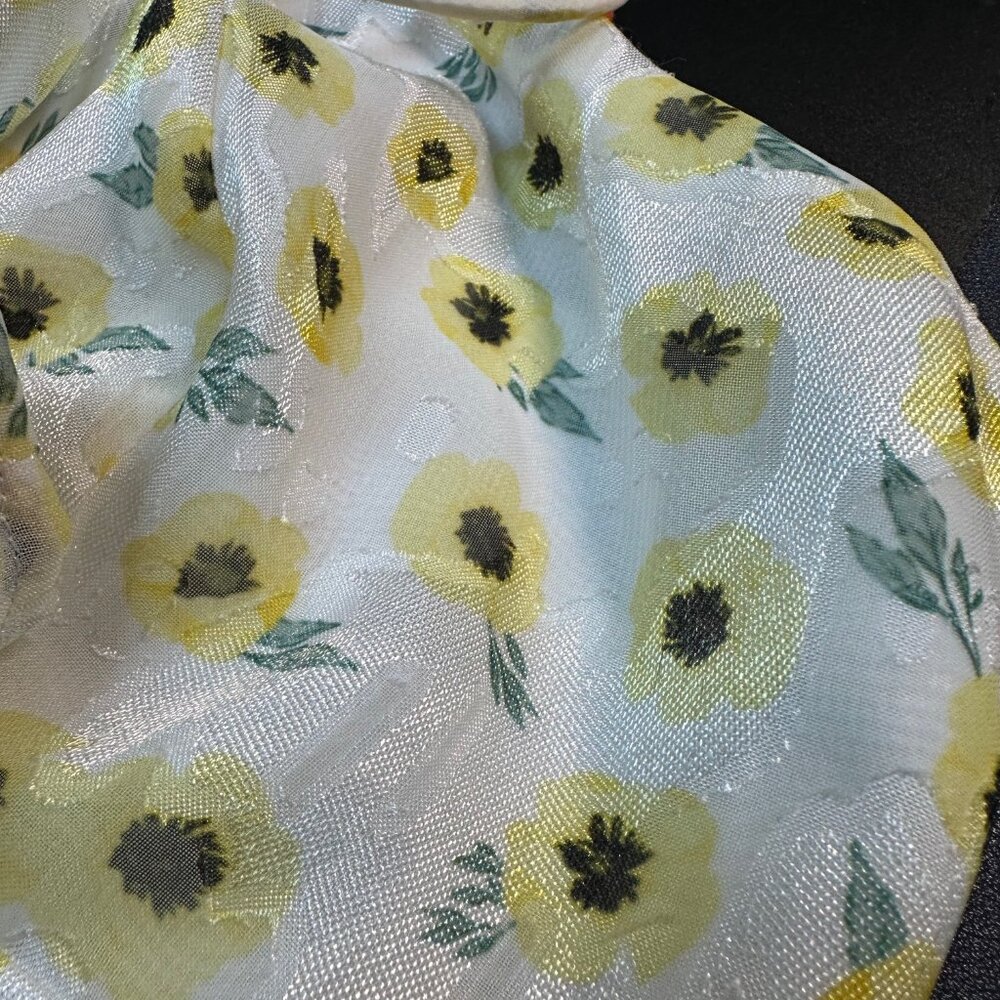 VGC Hutch Anthropologie String Halter neck Yellow Motif Ditsy Floral Romper SZ 6 - Picture 14 of 14